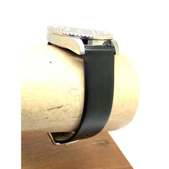 Invicta Women's Watch 22706 Angel Quartz Silver Dial Black Leather Band 40mm - Picture 12 of 14